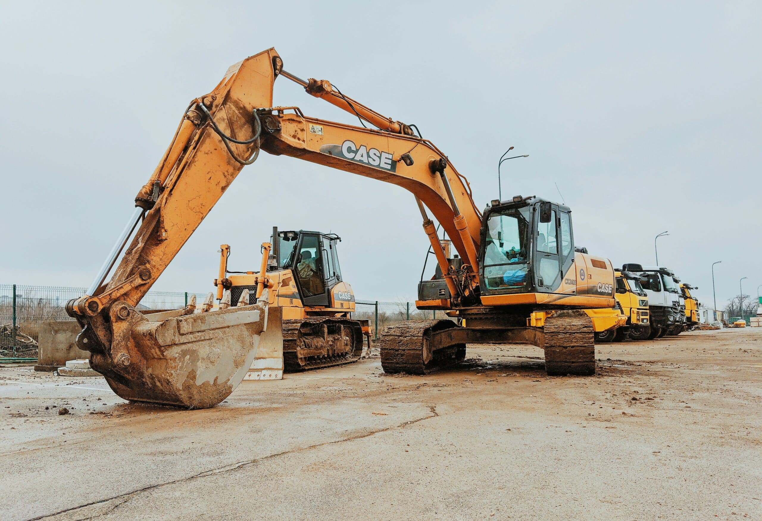 Excavator on construction site